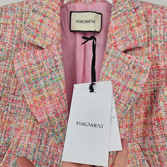 ASSIGNMENT Maribel Cropped Jacket‎ in Multi Sprinkles NWT Size XXS - Picture 5 of 12